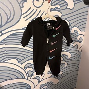 Nike newborn baby girl hoodie zip romper